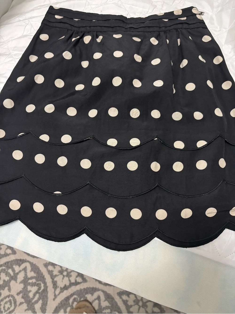 Floreat Polka Dot Scalloped Mini Skirt Size 2